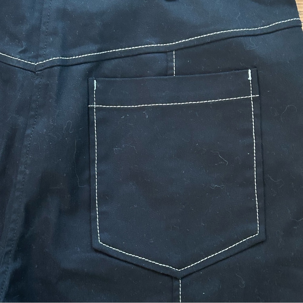 Something Navy Black‎ Wide Leg contrast stitch trousers size 16 New - Picture 8 of 9